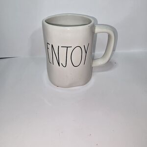 Rae Dunn White Ceramic Mug with 'Enjoy' Text